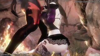 Staff of Lust - Gothic girl is pounded by a big demon succubus futa cock