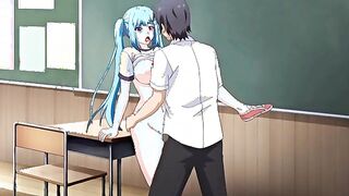 Bitch Teacher 4 ep5 - Huge titty teacher gets creampied and hentai facialed by student