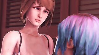 Taking Chances - Chloe Price goes down on Max Caulfield and licks her lesbian pussy