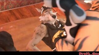 Ransom - Furry Fortnite gays have an ass fucking and facial foursome