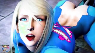 Phazon Addendum - Samus Aran gets pounded by fucking machine with 12 inch dildo