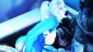 Bounty Booty - Samus Aran wants a big alien cock to pound her human pussy