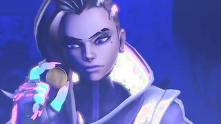 The Arcade Overwatch - Sombra rides D.va's futa cock at the game arcade