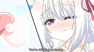 Bunny Girl Hentai Boobjob in Fantasy Harem Scene