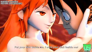 Nami Teaches Luffy What Sex Feels Like - Luffy Shoots A Huge Load Inside Nami'
