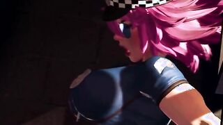 Roxxy Prison Special - Prison guard futanari Poison fucks Juri Han with big dick