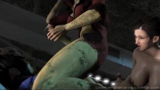 Batman Porn Asylum 1 - Tied up Nightwing gets face fucked by futanari Poison Ivy