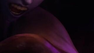 Satanic ritual summons busty female demon for dirty rough sex
