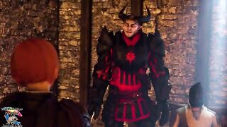 Honeydrop Interrogation - Leliana from Dragon Age sucks a cock balls deep