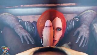 Honeydrop Interrogation - Leliana from Dragon Age sucks a cock balls deep