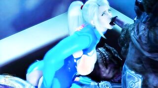 Bounty Booty Regraded - Samus Aran gets monster cum in her pussy