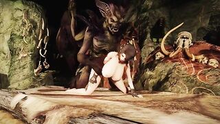 (preview) Monster Cave - Demon plows busty girl