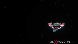 Hot sex in the space station Female android fucks a blonde