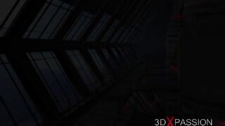 Hot sex in the space station Female android fucks a blonde