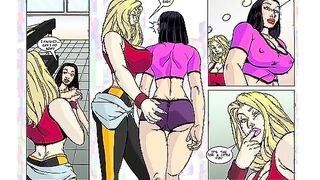 Futa Trap Tranny Comixxx Pack 9 Blonde shemale stripper going wild