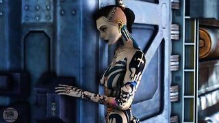 Blue Star 2 - Space girl with big tits deepthroats and gags on a freaky alien with 4 eyes