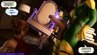 3d Animated Comic Futa Rogue fucks Xmen Jean Grey with big futa cock
