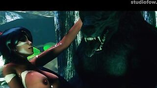 Circle of Life - Nidalee gets fucked by a werewolf in the woods