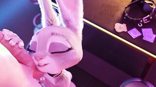 Judy Hoops from zootopia sucks big dick till facial