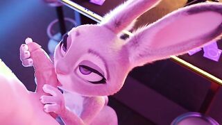 Judy Hoops from zootopia sucks big dick till facial