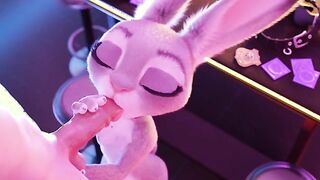 Judy Hoops from zootopia sucks big dick till facial