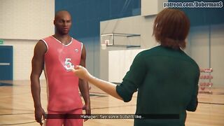 Rachel 2 - 3D comics sexy reporter rides big black cock in basketball locker room
