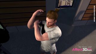 Futa Fantasies 7 - Muscular guy ass fucking big dick futanari girl at the gym