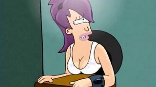 Leela Turunga is stuck in a hole and fucked from by behind by Fry