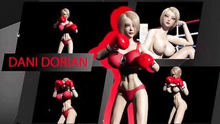 Big tits futanari babes in a fight night 3D sex animation