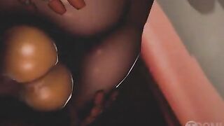 Girl gets fucked by animatronic furries