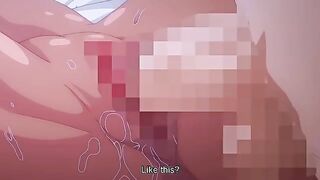 Mom's Friend Caught Me Stroking Myself - Busty hentai milf gets bent over the sink and fuc