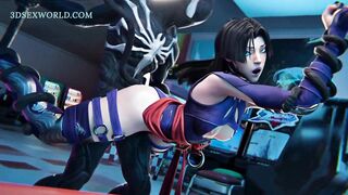 The Misunderstanding: Psylocke X Venom (3D Anime Porn)