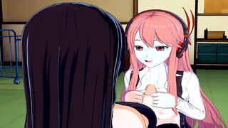 Akame and Chelsea futa manga porn romp