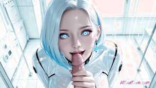 Hot synthetic beauty gets wild doggy-style sex & dripping lab facial (AI Hentai)