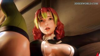 Mitsuri was Defeated, her Pussy and Anal are Destroyed (Realistic Sexgame)