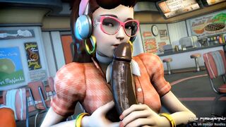 D.vas Hand job - Overwatch BIG BLACK COCK Anime porn -