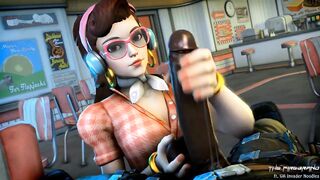 D.vas Hand job - Overwatch BIG BLACK COCK Anime porn -