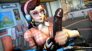 D.vas Hand job - Overwatch BIG BLACK COCK Anime porn -