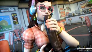 D.vas Hand job - Overwatch BIG BLACK COCK Anime porn -