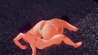Black-haired Cougar Anime porn Cougar Humungous Bra-stuffers