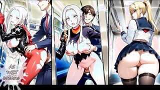 HOOKUP IN PUBLIC TRANSPORTS TOON!! (EXHIBITIONISM CARTOON COMBINE two) - ASMR/Jerk Off Instructions/ROLEPLAY