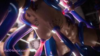 Judy Alvarez Trapped by a Terrifying Space Tenta (3D Animation)