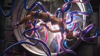 Judy Alvarez Trapped by a Terrifying Space Tenta (3D Animation)