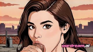 Ourdream Manga porn - Huge-boobed Mira Gets Rooftop Vulva Banged With A Look