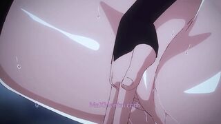 Stepsis having sex with her BF, they catch me Peeking, so I join in Threesome (Anime)