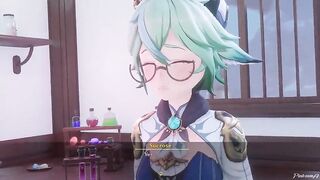 A Night In Mondstadt Part 1- Genshin Influence Sucrose x Lumine - PinkSama - Toon Manga porn R34