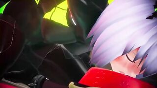 Observe spandex gal trainning - Mmd, Touhou, Anime porn Machine Porno