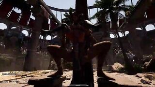 Lara Croft's arse was ruined by a humungous fuck-stick of an awakened statue 3 DIMENSIONAL cartoon manga porn game