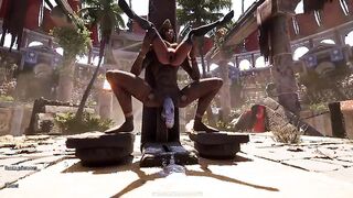 Lara Croft's arse was ruined by a humungous fuck-stick of an awakened statue 3 DIMENSIONAL cartoon manga porn game