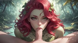 Poison Ivy deep throat and romp in the woods woods with the forester!